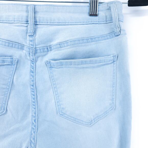 Old Navy Normcore Distressed Rockstar HR Light Wash 360 Stretch Raw Hem Skinny 4 - Picture 12 of 13